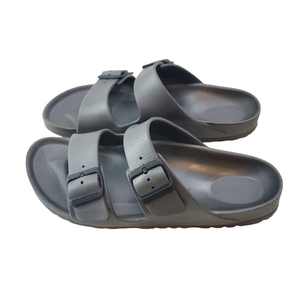 Birkenstock Arizona Sandals EU 41 Double Strap Rubber Gray Slip-On Unisex 8M 10W - Picture 2 of 9